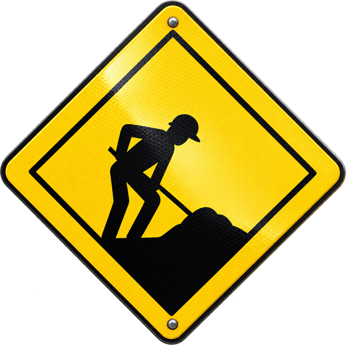 Commercial property maintenance work sign in Palm Coast, FL